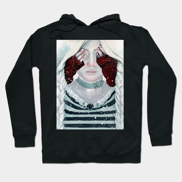 Little Red Riding Hood steampunk Illustration Hoodie by IrenesGoodies